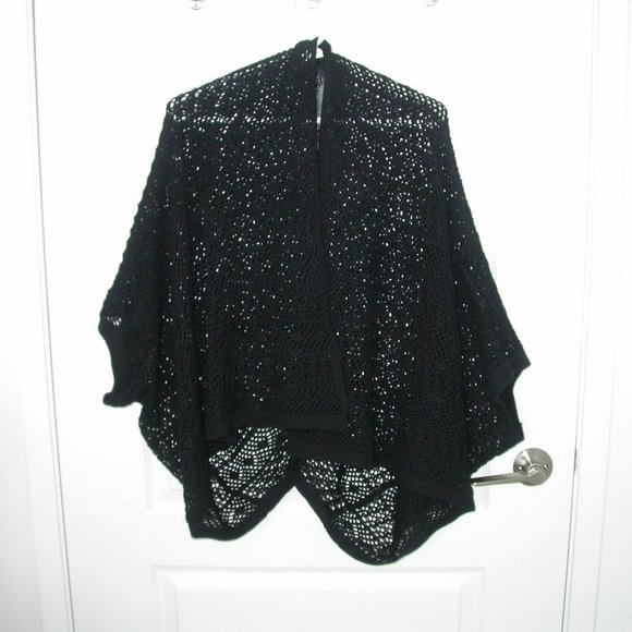 Black Knit Lace Sweater - Picture 2 of 8